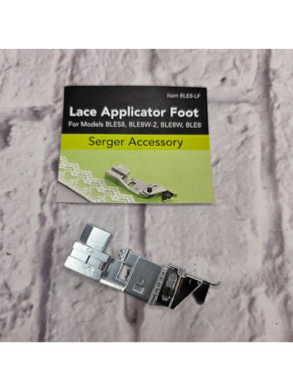Baby Lock Lace Applicator Foot BLE8-LF accessory for Baby Lock Serger - Picture 2 of 4